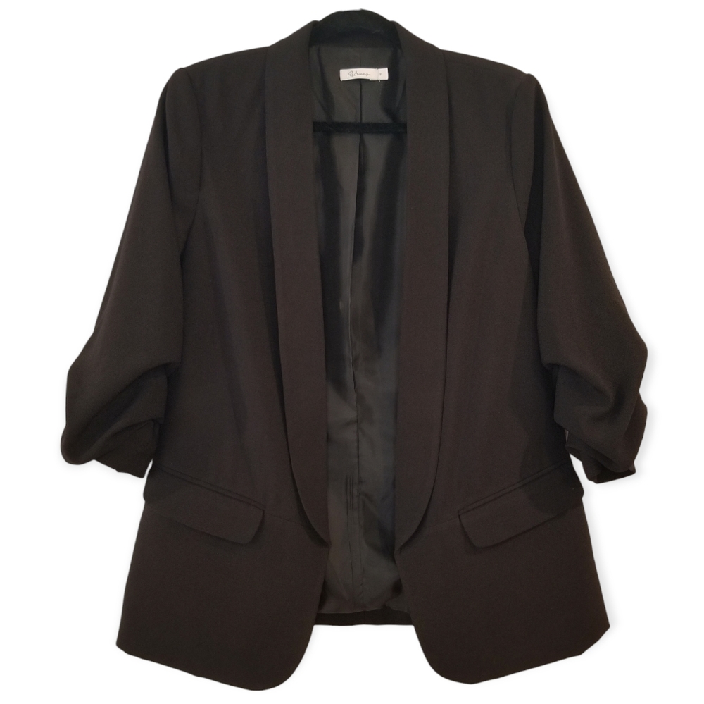 Reitmans Open Front Blazer with 3/4 Length Sleeves, Size 9